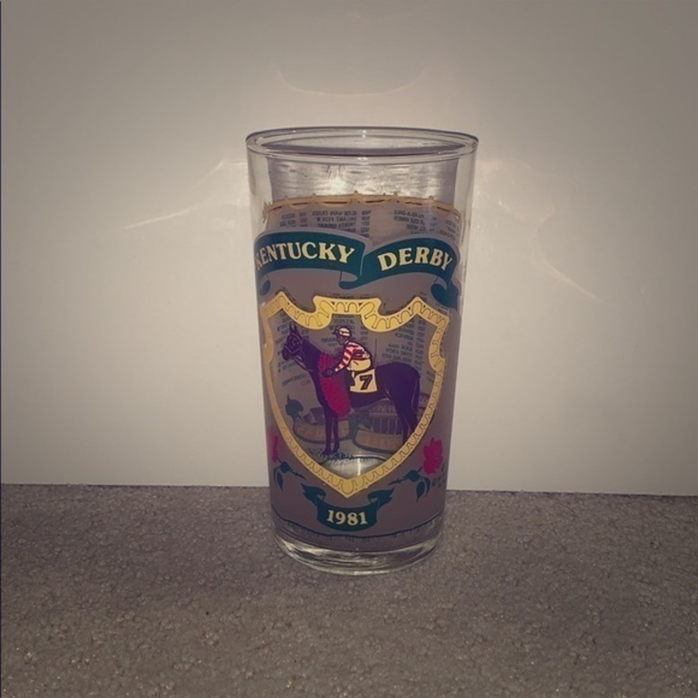 Vintage 1981 Kentucky Derby Glass